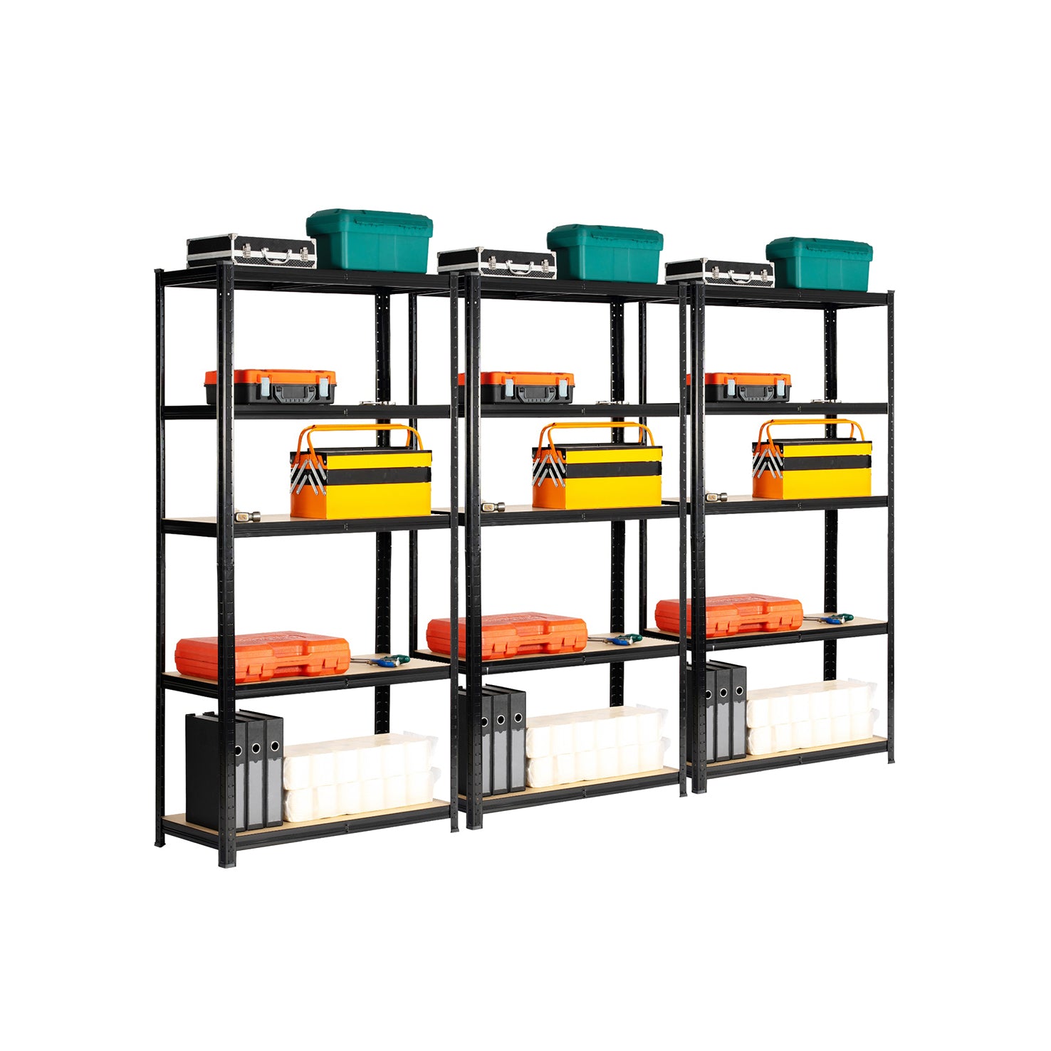 3 BAY SHELVING OFFER! | Black | 400mm Deep | Ref:BS011