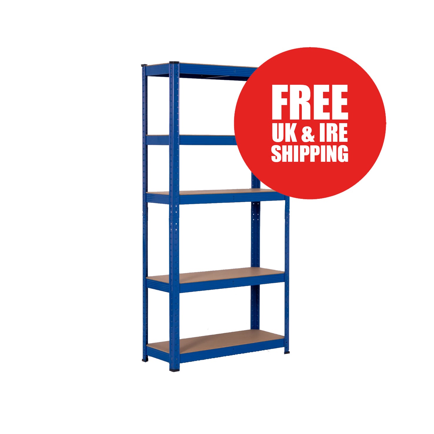 Boltless Shelving | 900mm x 400mm x 1800mm | Blue | Ref:BS005