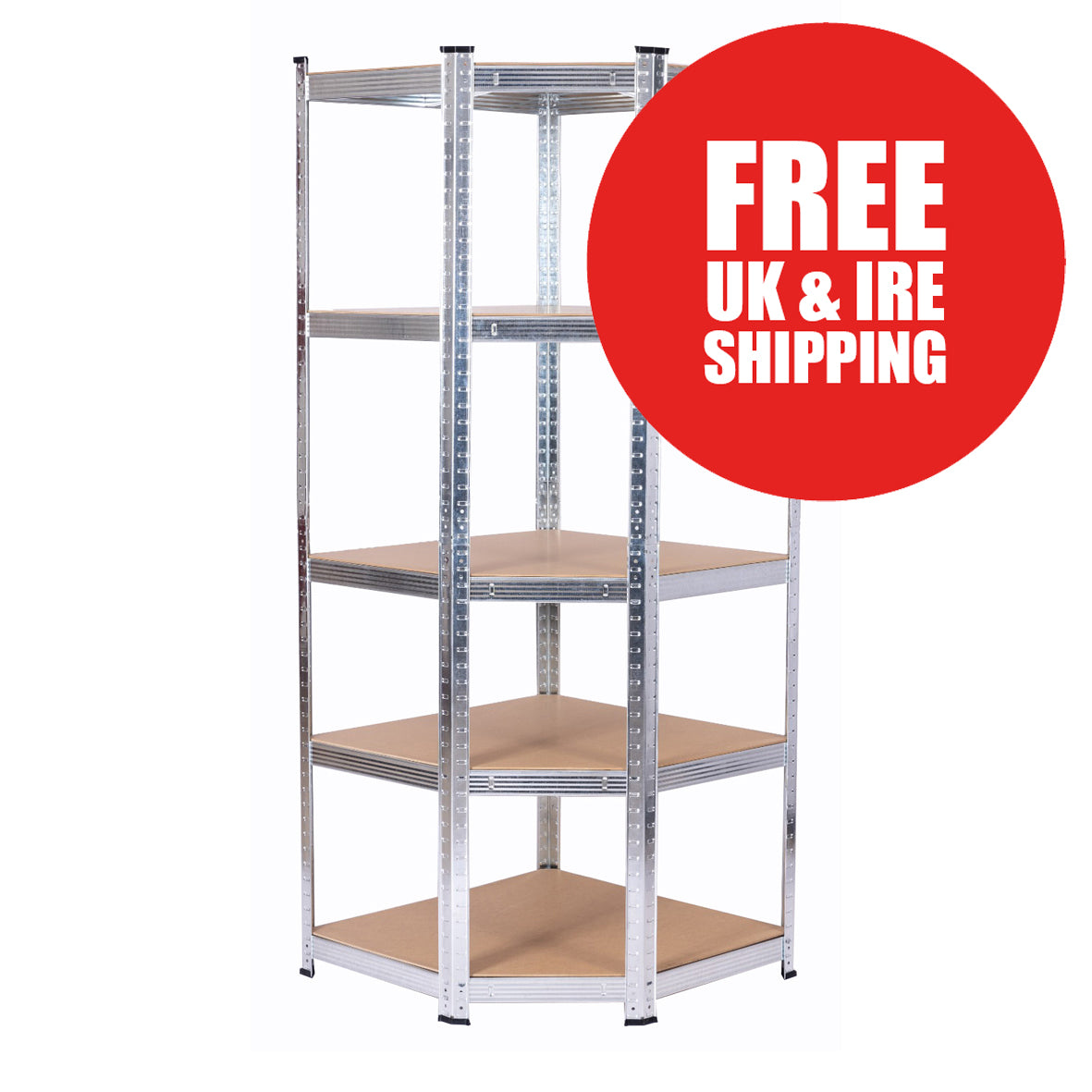 Corner Shelving | 980mm x 400mm x 1800mm | Galvanised | Ref:BS006