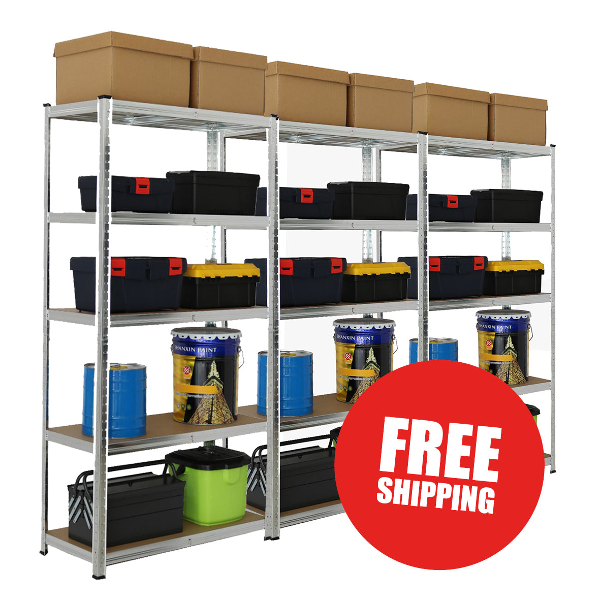 3 BAY SHELVING OFFER! | Galvanised | 400mm Depth | Ref:BS013