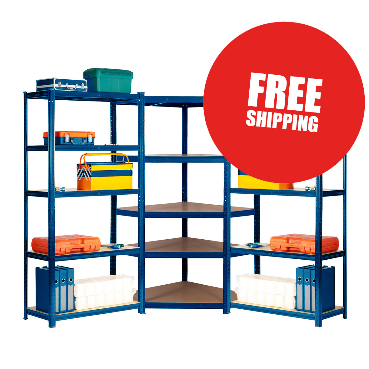 3 BAY SHELVING OFFER! | Blue | 400mm Deep | Ref:BS016