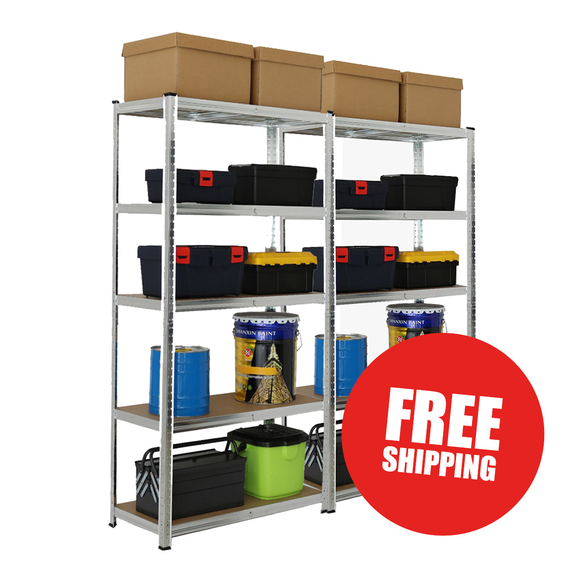2 BAY SHELVING OFFER! | Galvanised | 400mm Depth | Ref:BS020